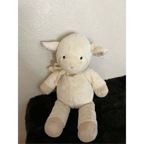 Pottery Barn Kids Lamb Plush & Lovey Ivory Cream Plush Baby Security Blanket Toy - Picture 1 of 3